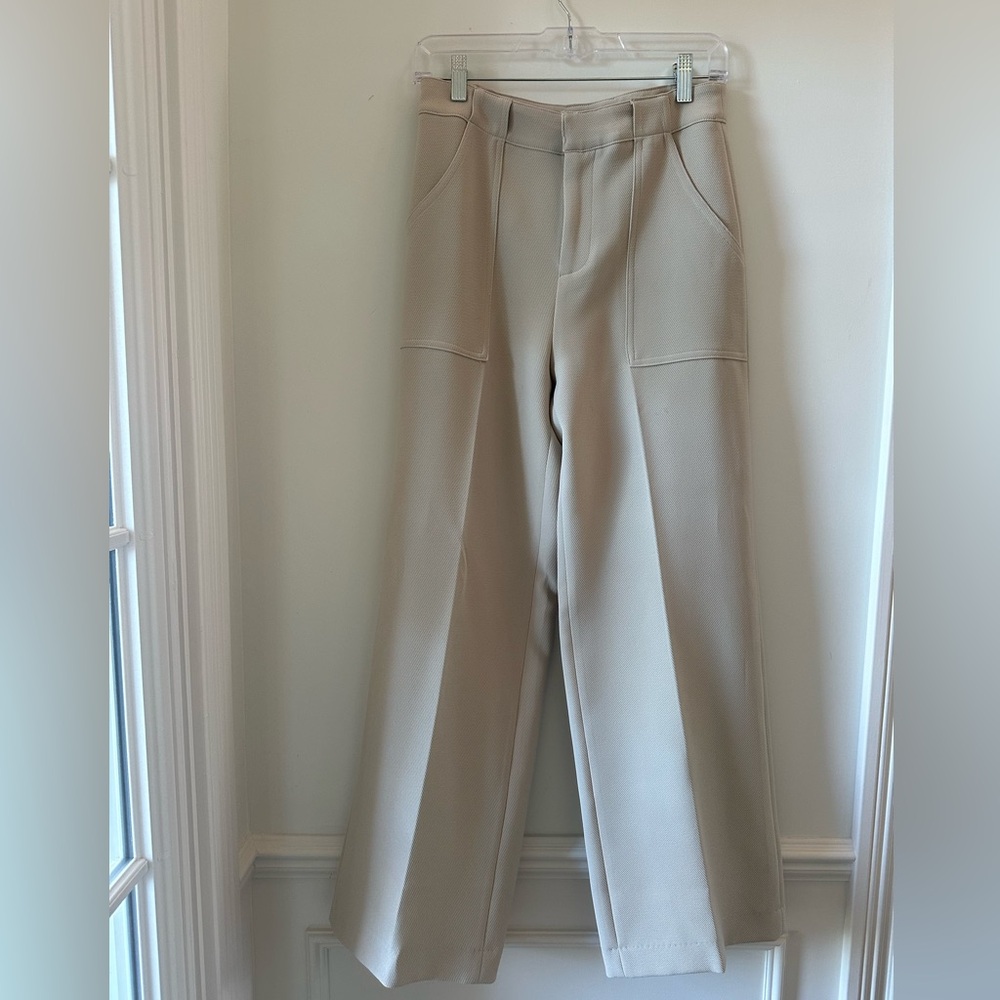 Aqua Soft Beige Ribbed pants